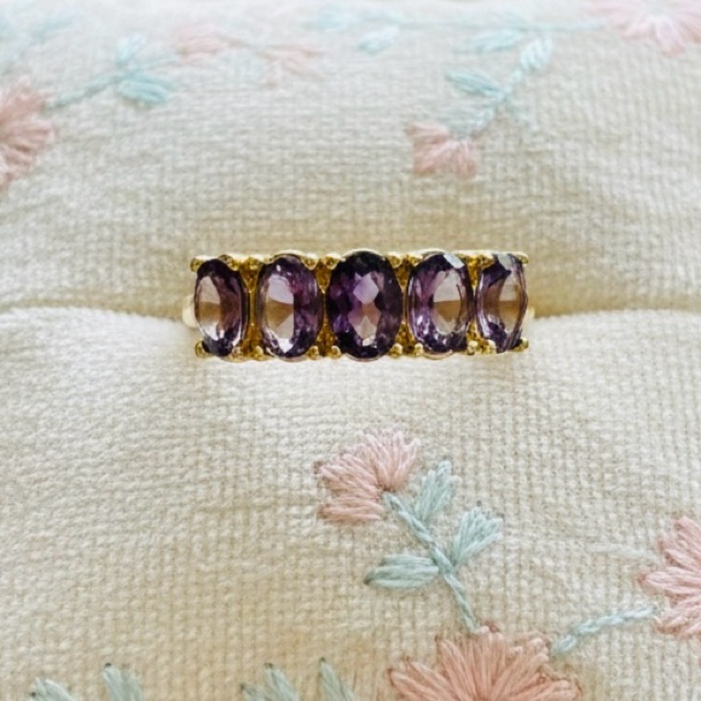 Purple Oval Gems Ring🪻